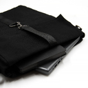 Шоппер Superbag Companion, с тремя отделениями, боковым креплением (карабин) и карманом (черный) для нанесения логотипа