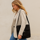 Шоппер Superbag Companion, с тремя отделениями, боковым креплением (карабин) и карманом (черный) для нанесения логотипа