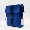 Шоппер Superbag Companion, с тремя отделениями, боковым креплением (карабин) и карманом (синий с черным) для нанесения логотипа