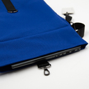 Шоппер Superbag Companion, с тремя отделениями, боковым креплением (карабин) и карманом (синий с черным) для нанесения логотипа