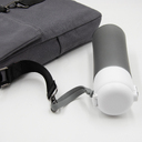 Шоппер Superbag Companion, с тремя отделениями, боковым креплением (карабин) и карманом (серый с черным) для нанесения логотипа