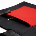 Шоппер Superbag Big Pocket, с карманом на молнии (черный с красным) для нанесения логотипа