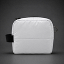 Несессер Superbag Bubble, стёганый, на молнии, с креплением на кольцо-карабин (белый) для нанесения логотипа