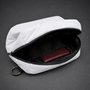 Несессер Superbag Bubble, стёганый, на молнии, с креплением на кольцо-карабин (белый) для нанесения логотипа