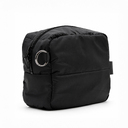 Несессер Superbag Bubble, стёганый, на молнии, с креплением на кольцо-карабин (черный) для нанесения логотипа