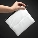 Органайзер для мелочей Superbag Bubble, стёганый, на молнии, с креплением на кольцо-карабин (белый) для нанесения логотипа