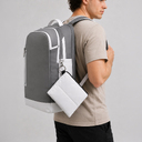 Органайзер для мелочей Superbag Bubble, стёганый, на молнии, с креплением на кольцо-карабин (белый) для нанесения логотипа