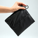 Органайзер для мелочей Superbag Bubble, стёганый, на молнии, с креплением на кольцо-карабин (черный) для нанесения логотипа
