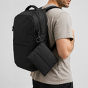 Органайзер для мелочей Superbag Bubble, стёганый, на молнии, с креплением на кольцо-карабин (черный) для нанесения логотипа