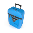 Чемодан складной Rollink Aura 55x40x20 см, 2 колеса, синий для нанесения логотипа