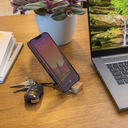 Бамбуковая мини-подставка для телефона Standkey с кольцом для ключей для нанесения логотипа