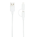 Кабель «2 в 1» с лицензированным MFi разъемом Apple Lightning для нанесения логотипа