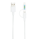 Кабель «2 в 1» с лицензированным MFi разъемом Apple Lightning для нанесения логотипа