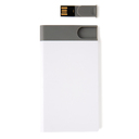 Зарядное устройство с USB–флешкой на 8 ГБ, 2500 mAh для нанесения логотипа