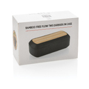 Наушники Bamboo Free Flow TWS с чехлом для зарядки для нанесения логотипа