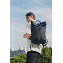 Антикражный водонепроницаемый рюкзак Urban Flap-Top, черный для нанесения логотипа