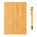 Набор из блокнота и ручки Bamboo, А5 для нанесения логотипа