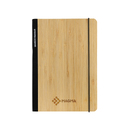 Блокнот Scribe с обложкой из бамбука, А5, 80 г/м² для нанесения логотипа