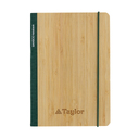 Блокнот Scribe с обложкой из бамбука, А5, 80 г/м² для нанесения логотипа