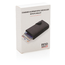 Алюминиевый картхолдер Standard с PU кошельком и защитой RFID для нанесения логотипа