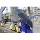 Компактный зонт Impact из RPET AWARE™ со светоотражающей полосой, d96 см  для нанесения логотипа