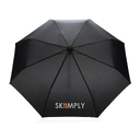 Компактный зонт Impact из RPET AWARE™ с бамбуковой рукояткой, d96 см  для нанесения логотипа