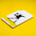 Блокнот линованный Pininfarina Banksy Метатель цветов из каменной бумаги, А5 для нанесения логотипа
