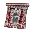 Сборная модель наличника Костромской области, "Berendey" (Бахромчатый) (бежевый) для нанесения логотипа