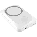 Беспроводная зарядная станция "White" 2в1 для Apple/Apple watch с покрытием Soft Touch, 10000 Mah (Белый) для нанесения логотипа