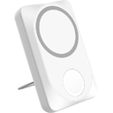 Беспроводная зарядная станция "White" 2в1 для Apple/Apple watch с покрытием Soft Touch, 10000 Mah (Белый) для нанесения логотипа