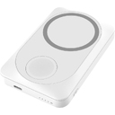 Беспроводная зарядная станция "White" 2в1 для Apple/Apple watch с покрытием Soft Touch, 10000 Mah (Белый) для нанесения логотипа