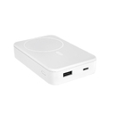 Аккумулятор "Hank" с функцией беспроводной зарядки, 10 000 mAh (Белый) для нанесения логотипа