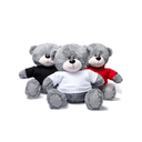 Мишка серый "Ted" в свитшоте (черный) для нанесения логотипа
