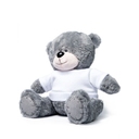 Мишка серый "Ted" в свитшоте (белый) для нанесения логотипа