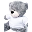 Мишка серый "Ted" в свитшоте (белый) для нанесения логотипа