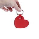 Зеркало карманное "Valentine" в чехле, красное (красный) для нанесения логотипа