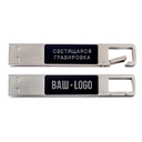 USB-Flash накопитель "Jeebs" (флешка 64 Гб) с подсветкой логотипа (серебристый) для нанесения логотипа