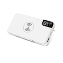 Внешний аккумулятор gPro QI, с беспроводной зарядкой 10000 mAh, белый для нанесения логотипа