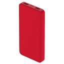 Внешний аккумулятор Polus, 10000 Mah, софт-тач покрытие, красный для нанесения логотипа