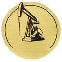 Шильд-наклейка нефть, золото для нанесения логотипа