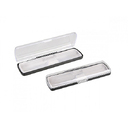 Футляр для ручки Pencase Uno, пластик, прозрачный/черный для нанесения логотипа