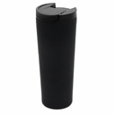 Термокружка Carroll софт-тач, черного цвета для нанесения логотипа