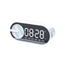 Колонка беспроводная MyTone Sound Clock c часами, белая для нанесения логотипа