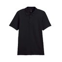 Футболка поло SOFTSTYLE ADULT DOUBLE PIQUE, ЧЕРНЫЙ S