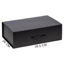 Подарочная коробка, размер 38,5*26*10,5 см, Solution Prestige Big Case Soft с магнитным клапаном и ручкой , с EVA ложементом 36,8*25,1*4 см под индивидуальную вырубку  , черная, для нанесения логотипа
