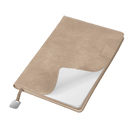 Ежедневник Flexy Tenero Suede A5, бежевый, недатированный, в гибкой обложке с петлей для ручки для нанесения логотипа