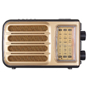 Ретро радио Heritage Melody,  Bluetooth, AM/FM/SW, LED-подсветкой, USB, TF и MP3-плеером, цвет светло-коричневый для нанесения логотипа
