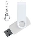 Флеш накопитель Twister 16GB, пластик Софт Тач/металл, белый/белый для нанесения логотипа