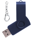 Флеш накопитель USB 2.0 Twister 32GB, пластик Софт Тач/металл, темно-синий/темно-синий