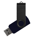 Флеш накопитель USB 2.0 Twister Assembly 16GB, пластик Софт Тач/металл, черный/черный